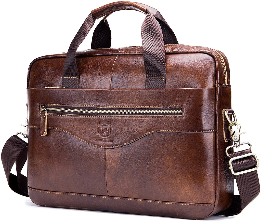 BULLCAPTAIN LEATHER BRIEFCASE - 044