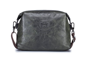 Bullcaptain Leather Fashion Bag Vintage Mens Crossbody Shoulder Bag Handbags Purse Multifunction Satchel - 0304