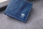 Bullcaptain Leather Biflod Rfid Blocking Men Vintage Wallet with ID Window Classic - 032