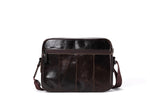 Bullcaptain Leather Messenger Bag Mens Crossbody Shoulder Bag Minimalist Satchel For Outing - 0309