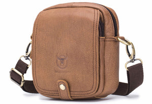 Bullcaptain Leather Satchel Small Minimalist Shoulder Bag For Outing - 221