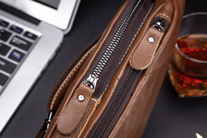 Bullcaptain Leather Fashion Sling Bag Vintage Chest Men Bag Crossbody Small Shoulder Practical Sachel Bags - 125