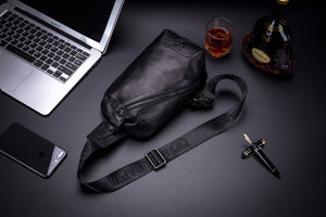 Bullcaptain Fashion Leather Sling Bag Men Chest Bag Genuine Leather Crossbody Small Sachel Bags For Men - 099