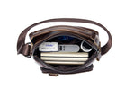 Bullcaptain Leather Messager Mens Shoulder Bag Crossbody Bag Vintage Style - 0300