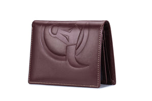 Bullcaptain Leather Biflod Rfid Blocking Men Wallet with Big Logo,Vertica - 0203