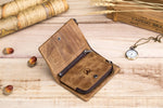 Bullcaptain Leather Rfid Blocking Men Wallet Hasp Biflod with A Zipper Detachable Coin Case - 013