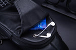 Bullcaptain Leather Sling Bag Men Chest Bag Shoulder Crossbody Small Sachel Bags For Men - 131