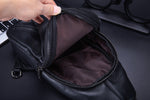 Bullcaptain Leather Sling Bag Men Chest Bag Shoulder Crossbody Small Sachel Bags For Men - 131