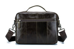 Bullcaptain Leather Messager Bag Multifunction Crossbody Handbag Vintage Shoulder Bag - 036